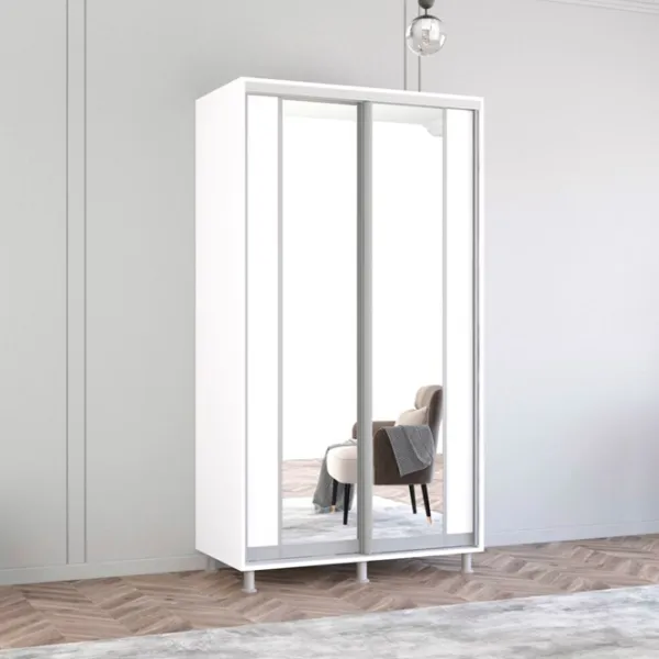 Dulap Mobildor-Lux ARON S K2 120 x 60 x 240 / PAL / Alb photo 3