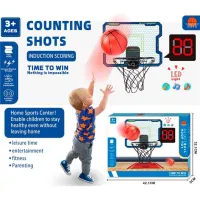 Баскетбольная доска с кольцом Insportline LED TIME 357773 Синий