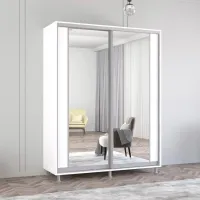 Dulap Mobildor-Lux ARON S K2 150 x 60 x 210 / PAL / Alb photo 2
