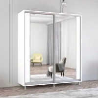 Dulap Mobildor-Lux ARON S K2 190 x 60 x 210 / PAL / Alb photo 2