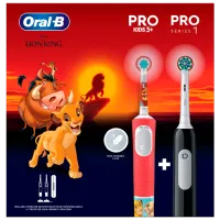 Periuță de dinți electrică Braun Family Set Pro + Kids Lion 2D / Red