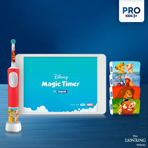 Periuță de dinți electrică Braun Family Set Pro + Kids Lion 2D / Red photo 3 Periuță de dinți electrică Braun Family Set Pro + Kids Lion 2D / Red photo 3