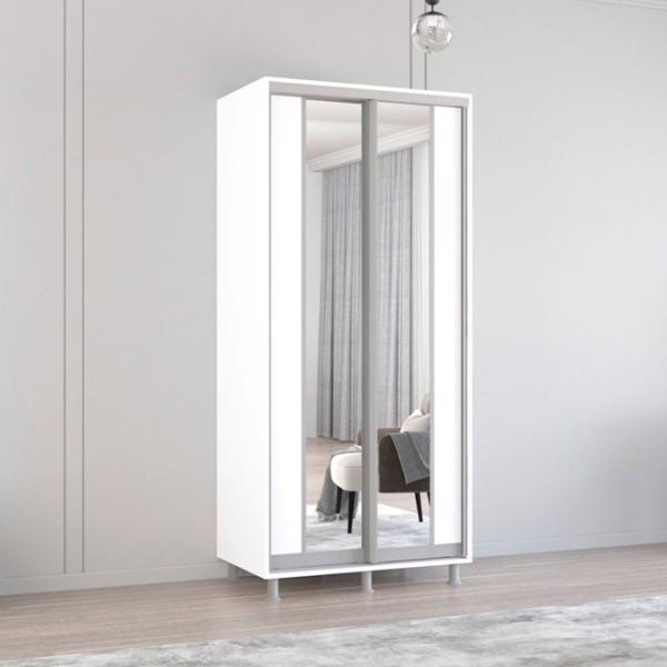 Шкаф Mobildor-Lux ARON S K2 100 x 60см x 230 / ЛДСП / Белый photo 2