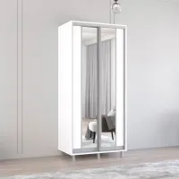 Dulap Mobildor-Lux ARON S K2 100 x 60 x 230 / PAL / Alb photo 2
