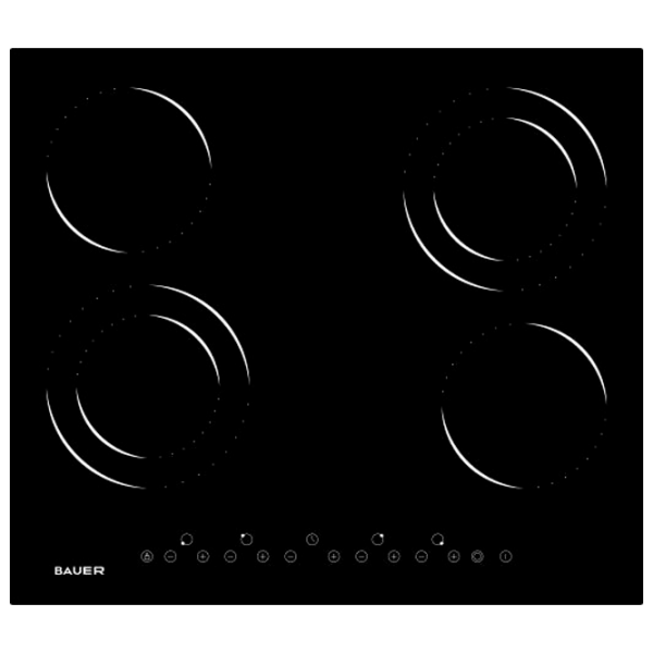 Plită încorporabilă electrică Bauer PR 6042ET-A1 5800 W / Black photo 1
