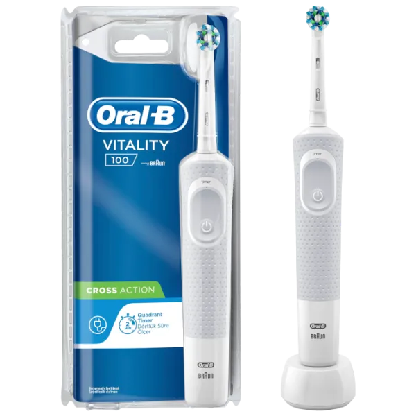 Periuță de dinți electrică Braun Vitality Cross Action 3D / White photo 2