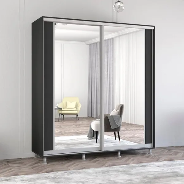 Dulap Mobildor-Lux ARON S K2 200 x 60 x 210 / PAL / Antracit photo 2