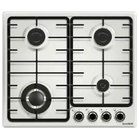 Plită încorporabilă pe gaz Bauer OM 640VT1CFBE Oțel emailat / White