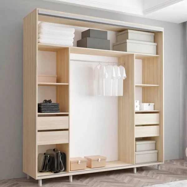 Dulap Mobildor-Lux ARON S K2 190 x 60 x 210 / PAL / Sonoma photo 3