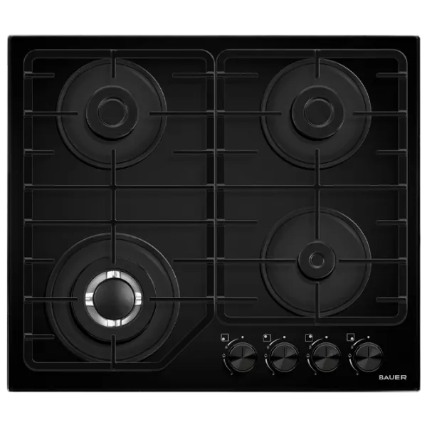 Plită încorporabilă pe gaz Bauer OE 640VN40B Sticlă călită / Black photo 1