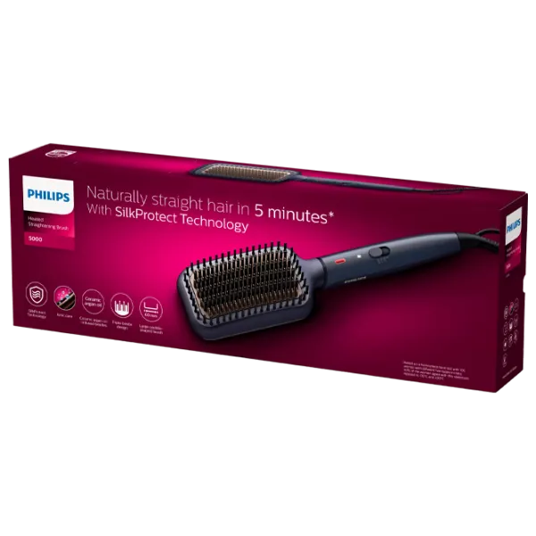 Perie pentru îndreptarea părului Philips BHH885/00  / Gold Blue photo 5