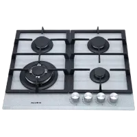 Газовая варочная панель Bauer GH-604 BG03S Закаленное стекло / Нержавеющая сталь