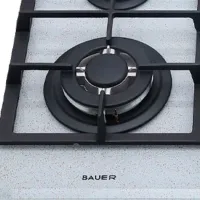Газовая варочная панель Bauer GH-604 BG03S Закаленное стекло / Нержавеющая сталь photo 3