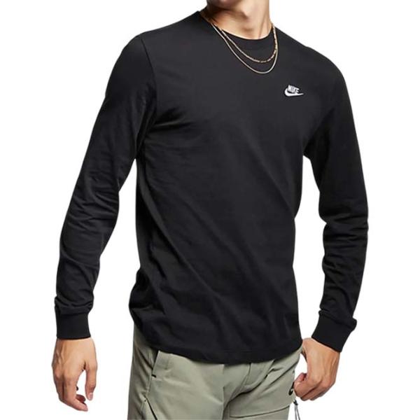 Футболка с длинными рукавами для мужчин Nike Sportswear Club Tee Ls Спорт / Черный photo 1