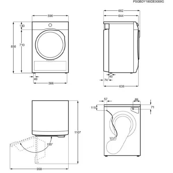 Сушильная машина Electrolux EW7D385AE 8 кг/ Белый photo 5