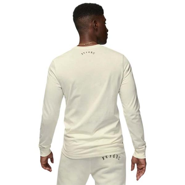 Tricou cu mânecă lungă pentru bărbați Jordan Flt Artst Srs Ls Crew Sportiv / Beige photo 2