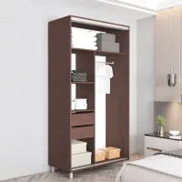 Dulap Mobildor-Lux Aron S K 100 x 60 x 210 / PAL / Wenghe photo 3