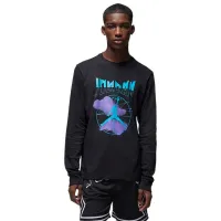 Футболка с длинными рукавами для мужчин Jordan Sprt Ls Gfx Crew Спорт / Черный