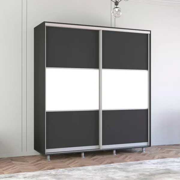 Dulap Mobildor-Lux Aron S K 200 x 60 x 230 / PAL / Antracit photo 3