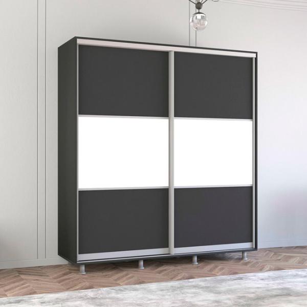 Dulap Mobildor-Lux Aron S K 200 x 60 x 230 / PAL / Antracit photo 3