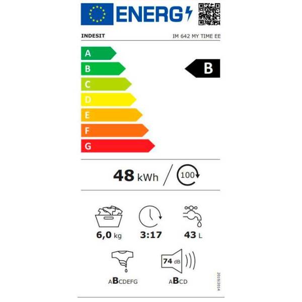 Стиральная машина Indesit IM 642 MY TIME EE 6 кг / 1200 об/мин / Белый photo 5