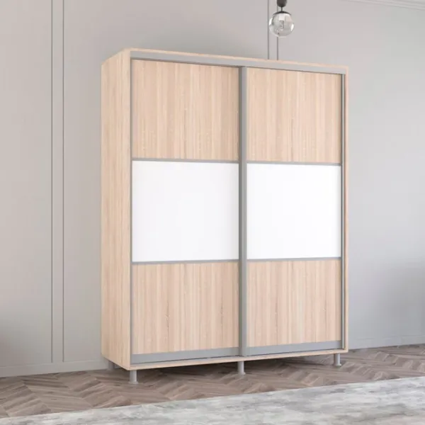 Шкаф Mobildor-Lux Aron S K 160 x 60см x 210 / ЛДСП / Sonoma photo 2