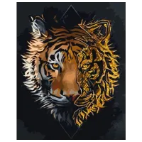 Картина по номерам Strateg Арт-тигр GS1436 50 x 40 см / Вертикальная