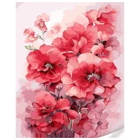 Pictură pe numere Strateg Colaj cu flori roz GS1600 50 x 40 cm / Verticală