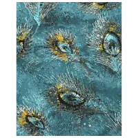 Pictură pe numere Strateg Pene de păun GS1447 50 x 40 cm / Verticală