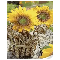 Картина по номерам Strateg Букет подсолнухов GS1632 50 x 40 см / Вертикальная