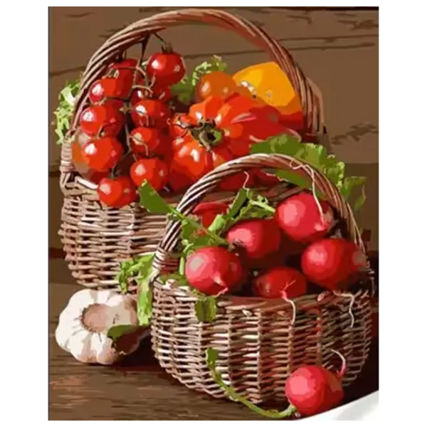 Картина по номерам Strateg Овощной натюрморт GS1597 50 x 40 см / Вертикальная photo 1