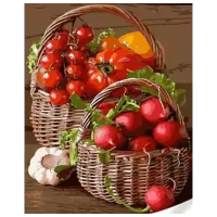 Картина по номерам Strateg Овощной натюрморт GS1597 50 x 40 см / Вертикальная