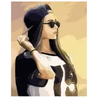 Pictură pe numere Strateg Fată cu stil GS595 50 x 40 cm / Verticală