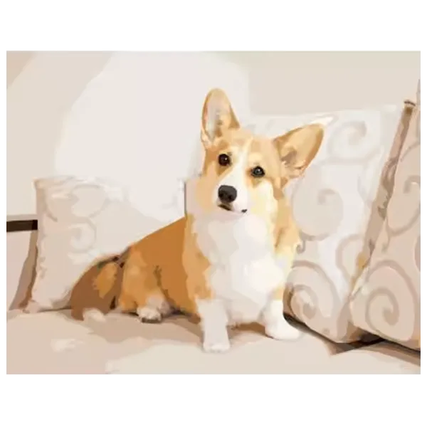 Картина по номерам Strateg Корги на диване DY274 50 x 40 см / Горизонтальная photo 1 Картина по номерам Strateg Корги на диване DY274 50 x 40 см / Горизонтальная photo 1