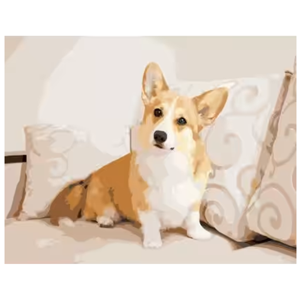 Картина по номерам Strateg Корги на диване DY274 50 x 40 см / Горизонтальная photo 1 Картина по номерам Strateg Корги на диване DY274 50 x 40 см / Горизонтальная photo 1