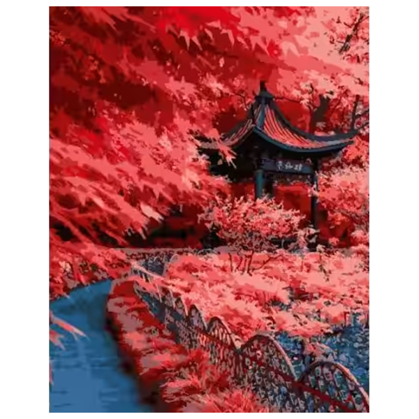 Pictură pe numere Strateg Frunze roșii Japoneze DY275 50 x 40 cm / Verticală photo 1 Pictură pe numere Strateg Frunze roșii Japoneze DY275 50 x 40 cm / Verticală photo 1