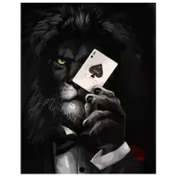 Pictură pe numere Strateg Partea întunecată a leului DY404 50 x 40 cm / Verticală
