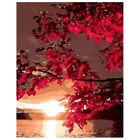 Картина по номерам Strateg Багровый закат DY427 50 x 40 см / Вертикальная