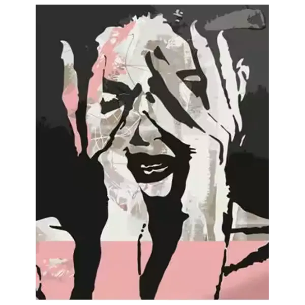 Картина по номерам Strateg Девушка в розовом свете DY433 50 x 40 см / Вертикальная photo 1