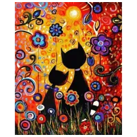 Картина по номерам Strateg Красочные котики VA2293 50 x 40 см / Вертикальная