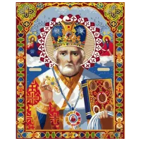 Картина по номерам Strateg Икона Святого Николая GS1192 50 x 40 см / Вертикальная