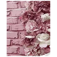 Pictură pe numere Strateg Flori pe perete GS1626 50 x 40 cm / Verticală