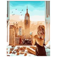 Картина по номерам Strateg Утро в Нью-Йорке HH034 50 x 40 см / Вертикальная