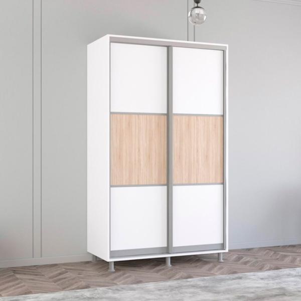 Dulap Mobildor-Lux Aron S K 140 x 60 x 200 / PAL / Alb photo 2