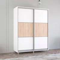 Dulap Mobildor-Lux Aron S K 180 x 60 x 200 / PAL / Alb photo 2