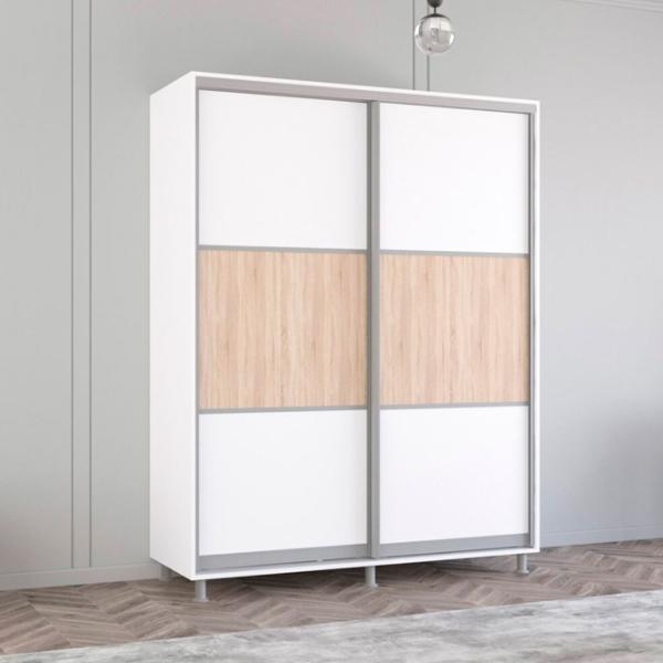 Dulap Mobildor-Lux Aron S K 180 x 60 x 210 / PAL / Alb photo 3