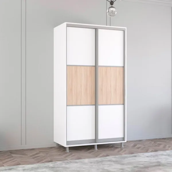 Шкаф Mobildor-Lux Aron S K 110 x 60см x 230 / ЛДСП / Белый photo 2