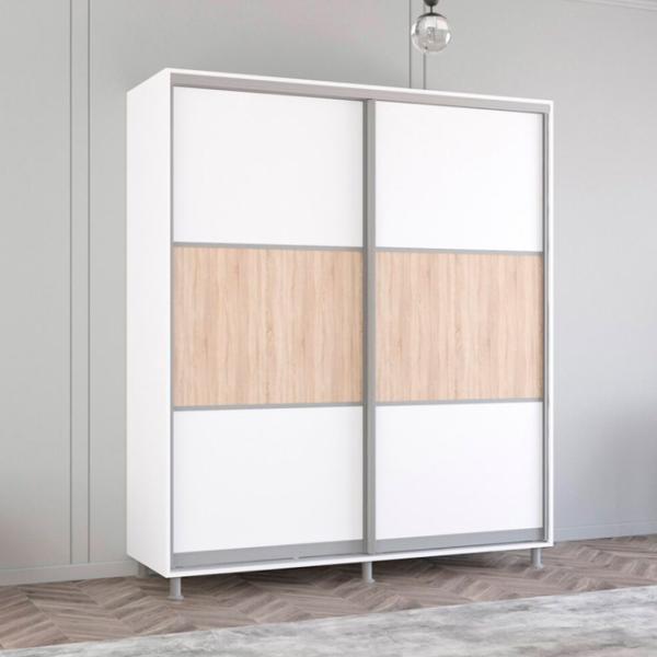 Dulap Mobildor-Lux Aron S K 190 x 60 x 230 / PAL / Alb photo 3