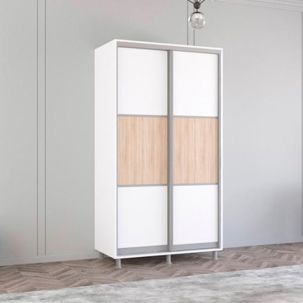 Dulap Mobildor-Lux Aron S K 110 x 60 x 240 / PAL / Alb photo 2