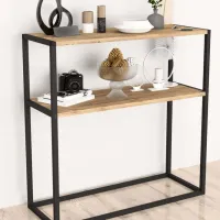 Masă consolă Bofigo Dressuar Pine / Metal photo 4
